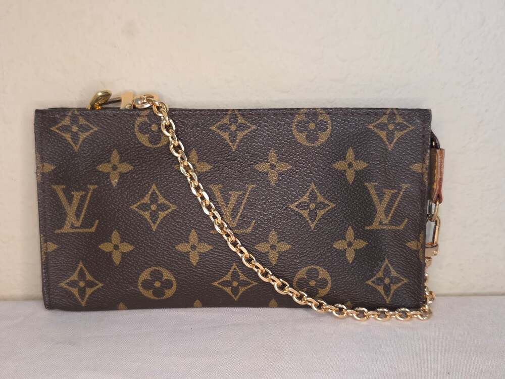 Louis Vuitton Monogram Bucket Accessory Pouch Chain Bag Shoulder Vintage